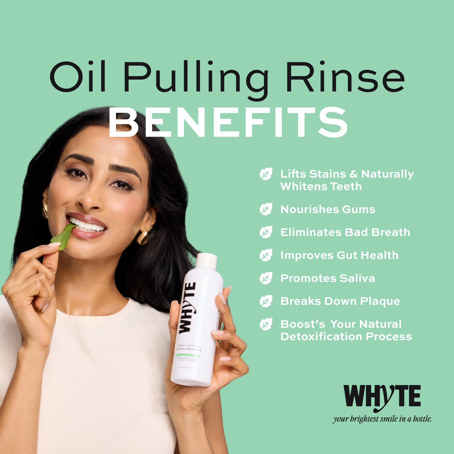The WHYTE Duo: Oil Pulling Rinse + Purple Whitening Powder