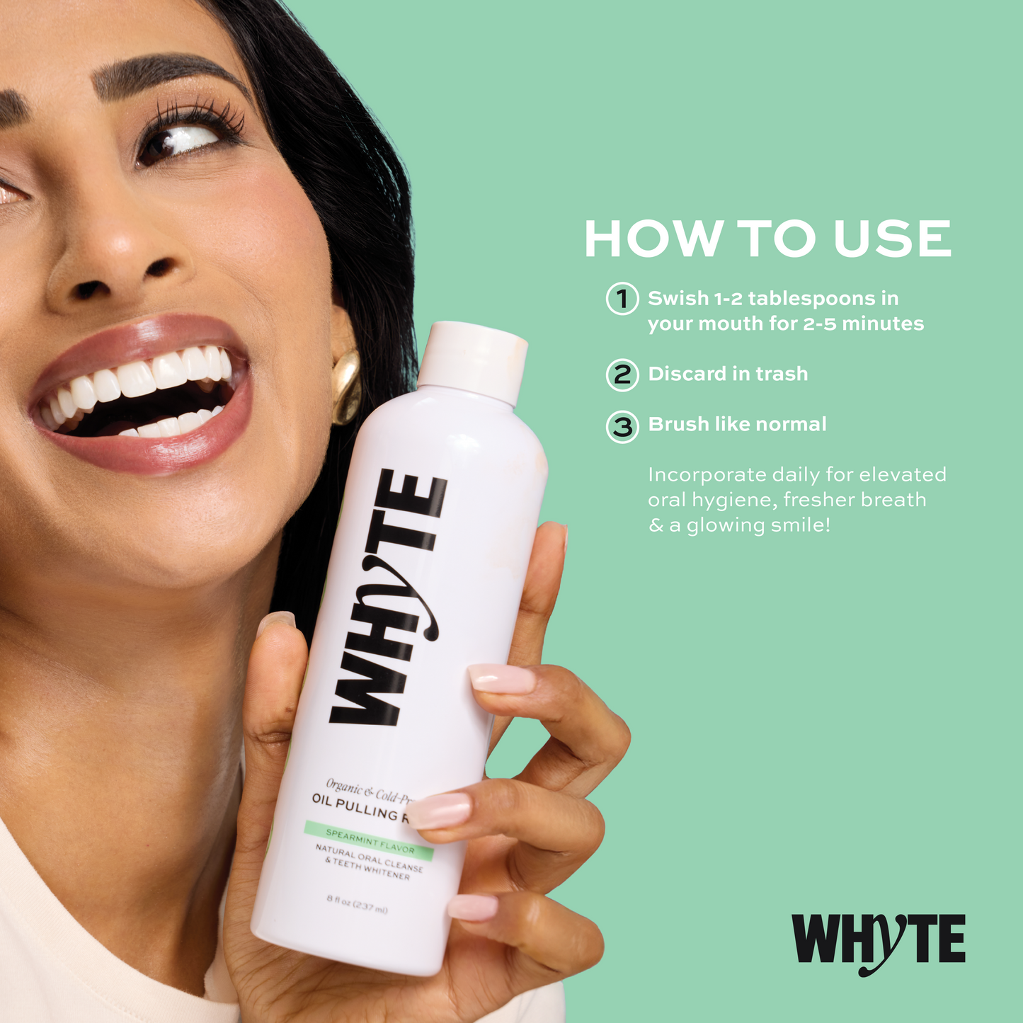 The WHYTE Duo: Oil Pulling Rinse + Purple Whitening Powder
