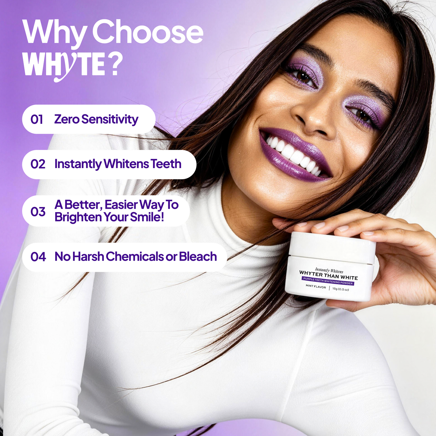 Purple Teeth Whitening Powder