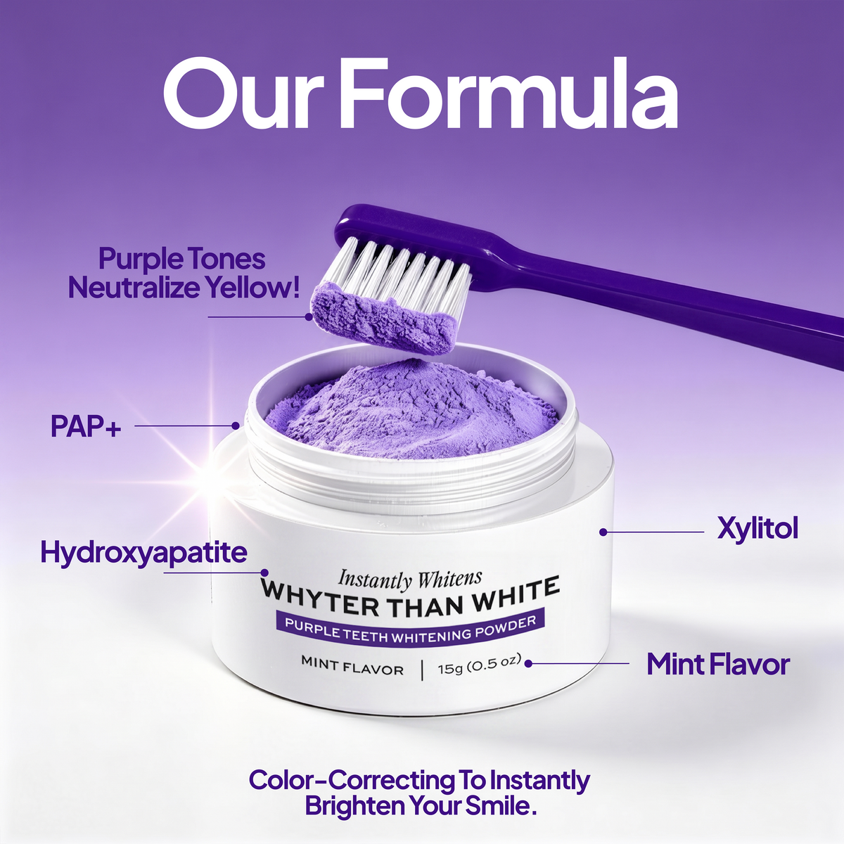 Purple Teeth Whitening Powder – WHYTE