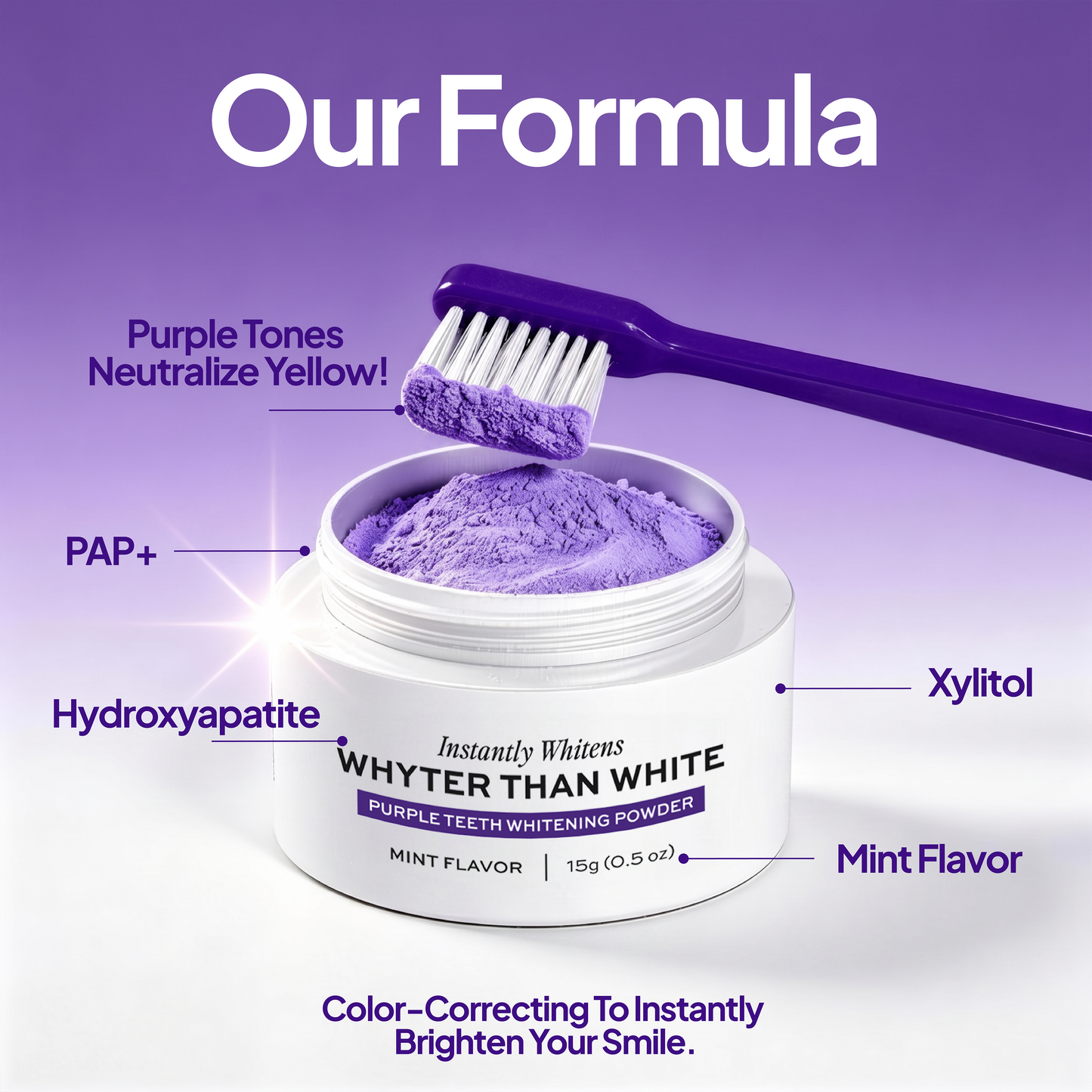 Purple Teeth Whitening Powder