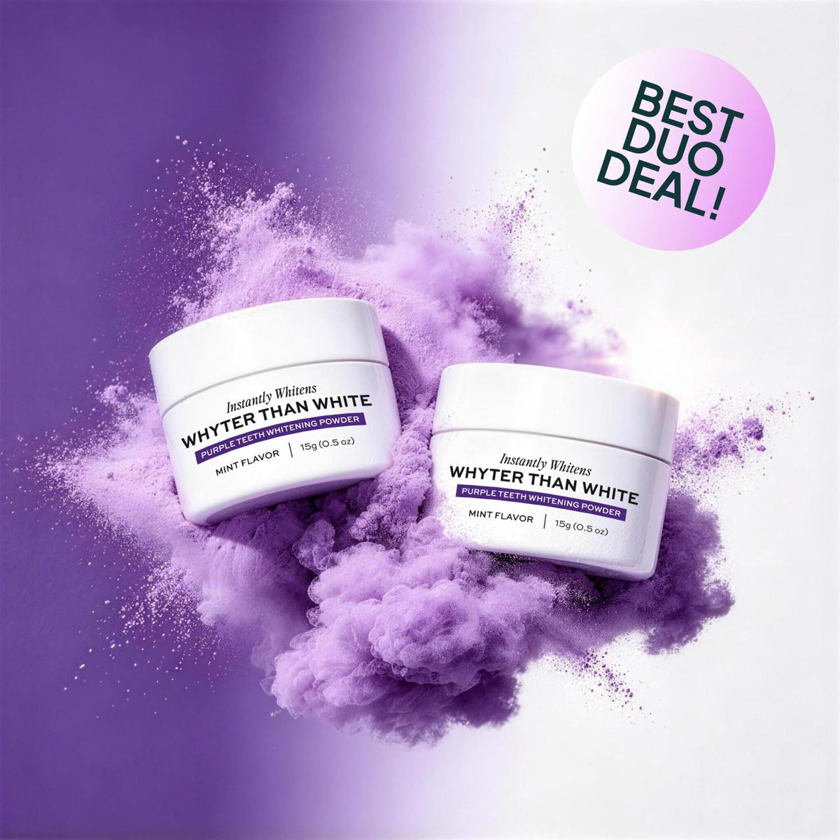 Duo Pack Purple Teeth Whitening Powder