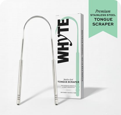 The WHYTE Trio: Oil Pulling Rinse + Purple Whitening Powder + Tongue Scraper