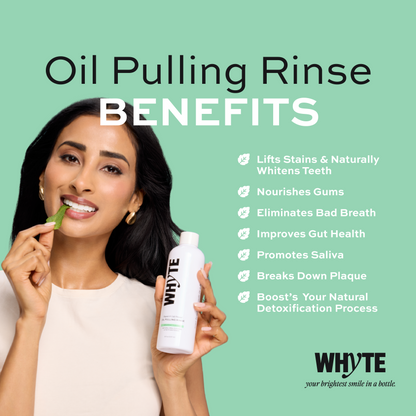 The WHYTE Duo: Oil Pulling Rinse + Purple Whitening Powder
